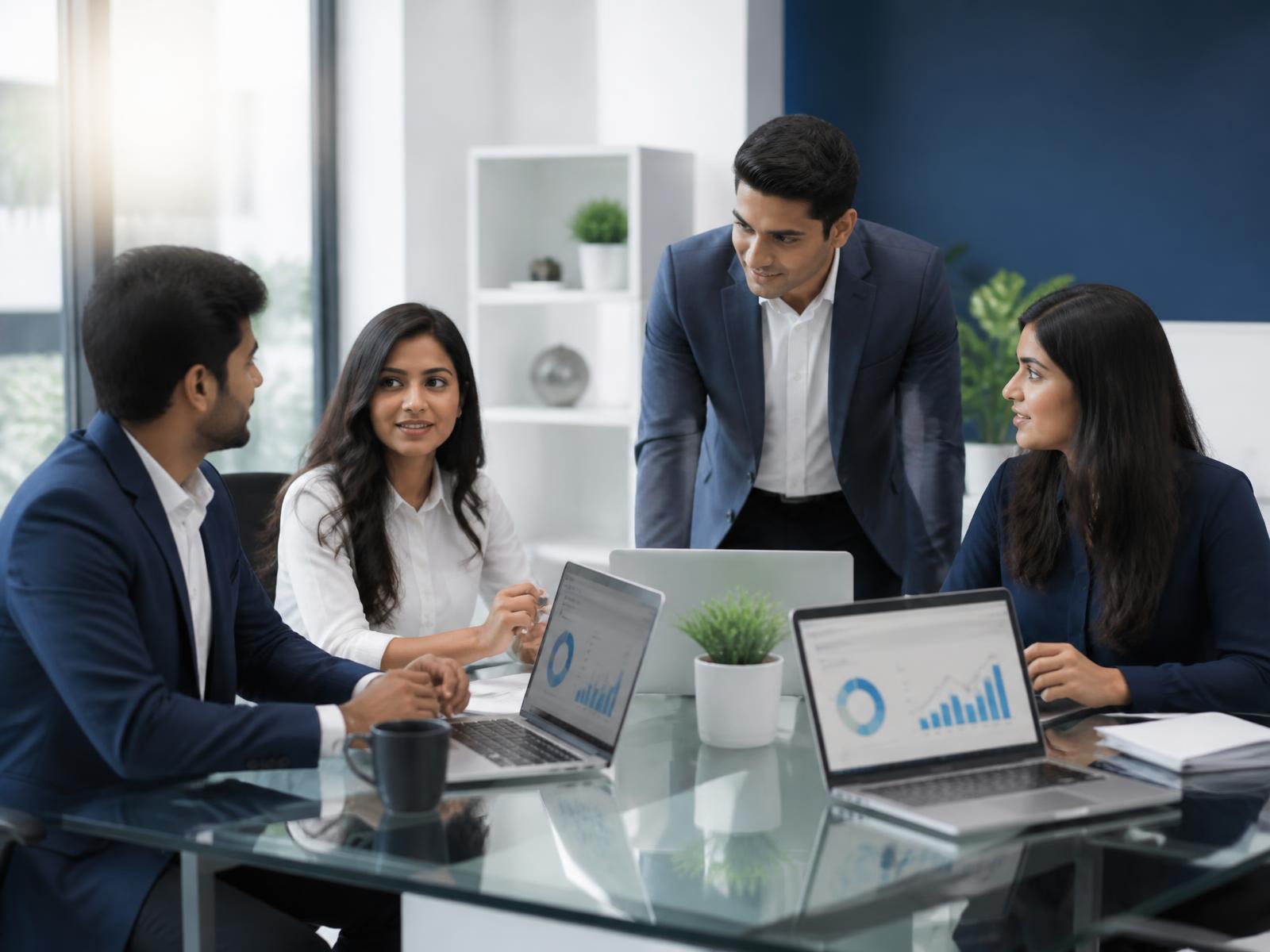 SEO Company in Ajmer — Arena digital marketing team reviewing campaign analytics together