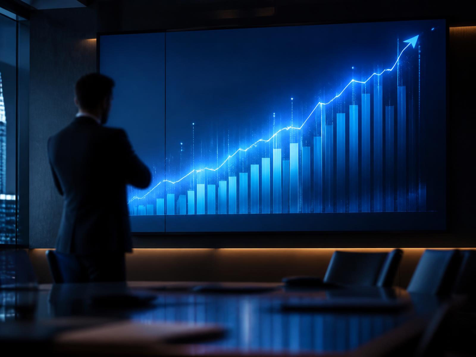 SEO Company in Ajmer — rising growth chart presented in a boardroom