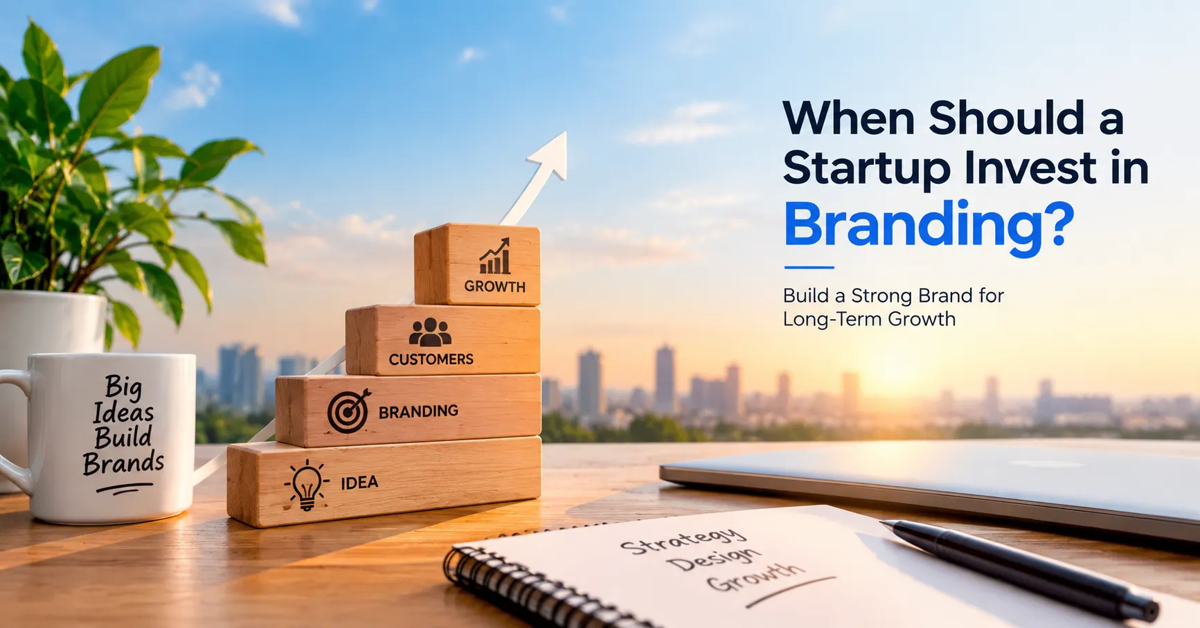 Startup branding strategy showing when a startup should invest in branding, build brand identity, and grow customer trust