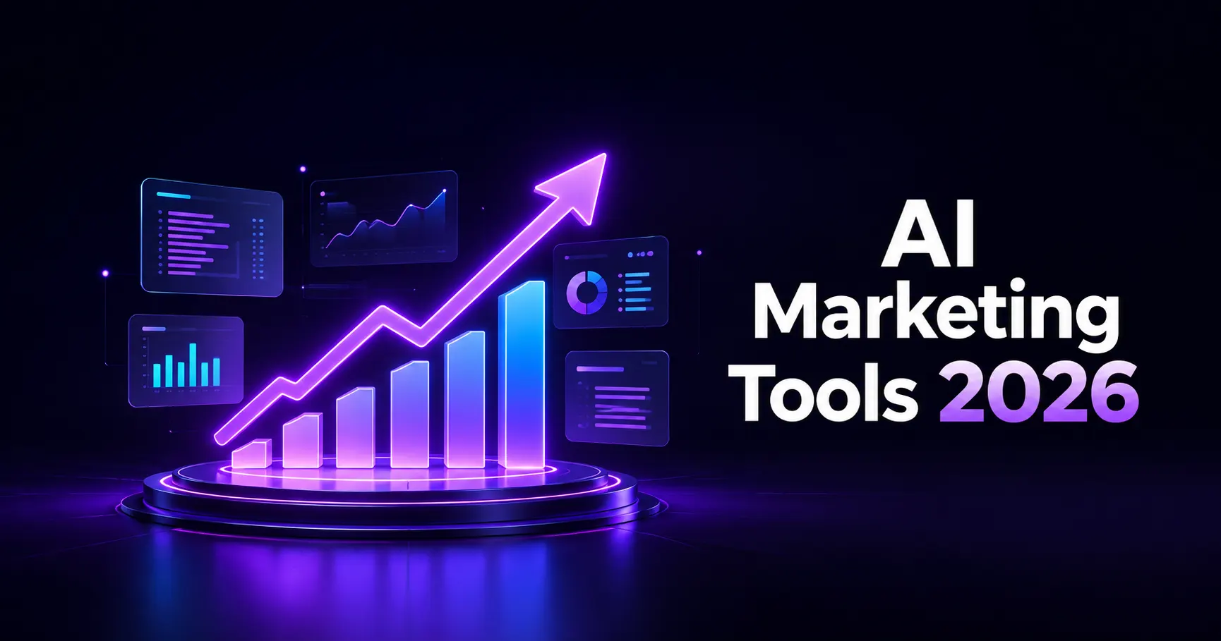 Top AI tools for digital marketing in 2026 with AI, analytics and marketing visuals